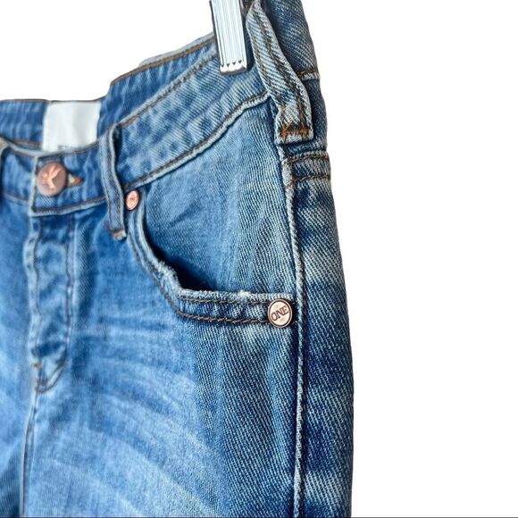 ONE TEASPOON Denim Shorts in Medium Wash Denim Size 26 - Picture 8 of 14